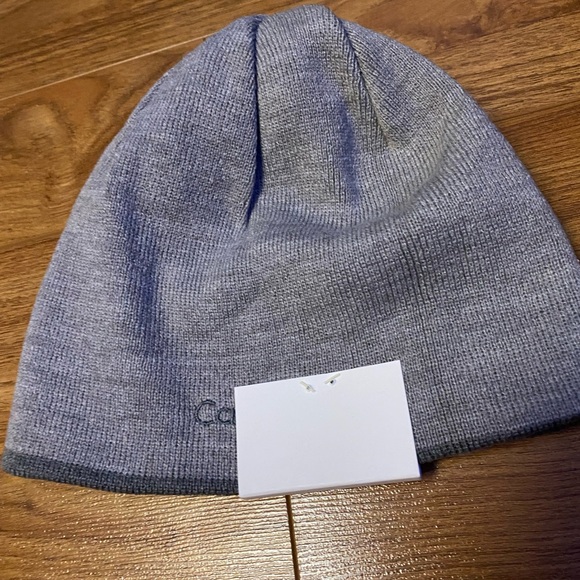 Calvin Klein new touque / beanie grey reversable - Picture 2 of 4